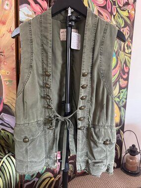 Free People Military Style Vest Size S NWT